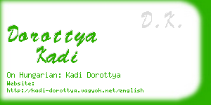 dorottya kadi business card